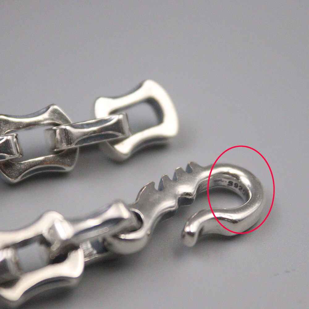 Pure 925 Sterling Silver Chain 9mm Dragonscale Square Link Bracelet 57-58g 8.3in