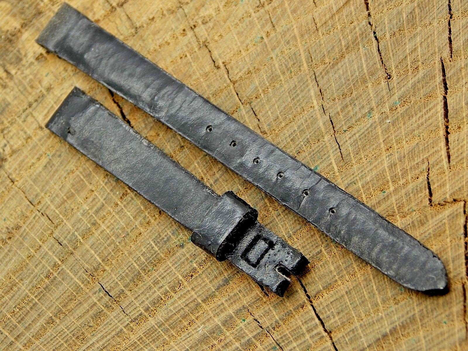 Kreisler NOS Unused Vintage Black Leather Watch Band without a Buckle 10mm
