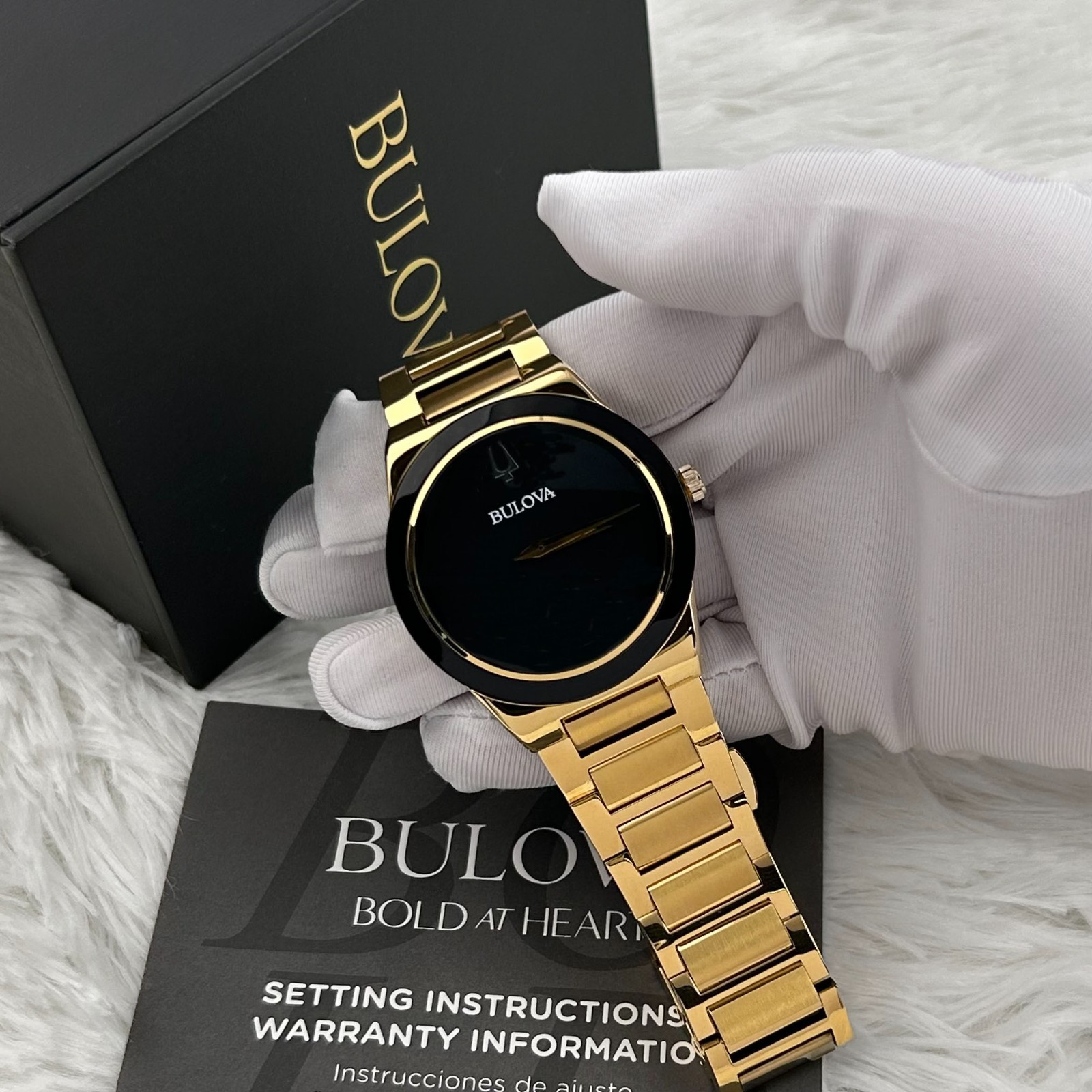 Bulova Millennia 97A183 Men’s black Dial Gold chain 41MM Quartz Watch