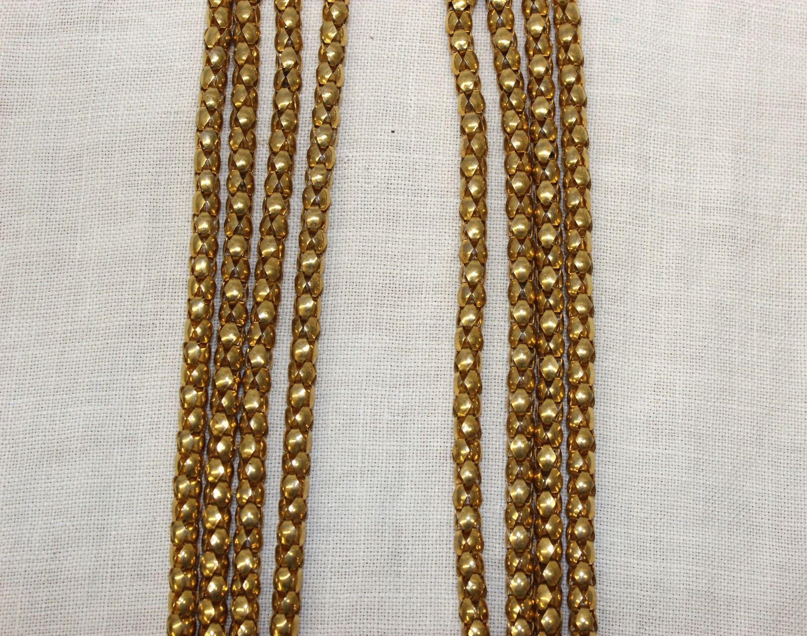 Vintage Hobe’ Multi-Strand Necklace Gold Tone Hobe 4 Strand