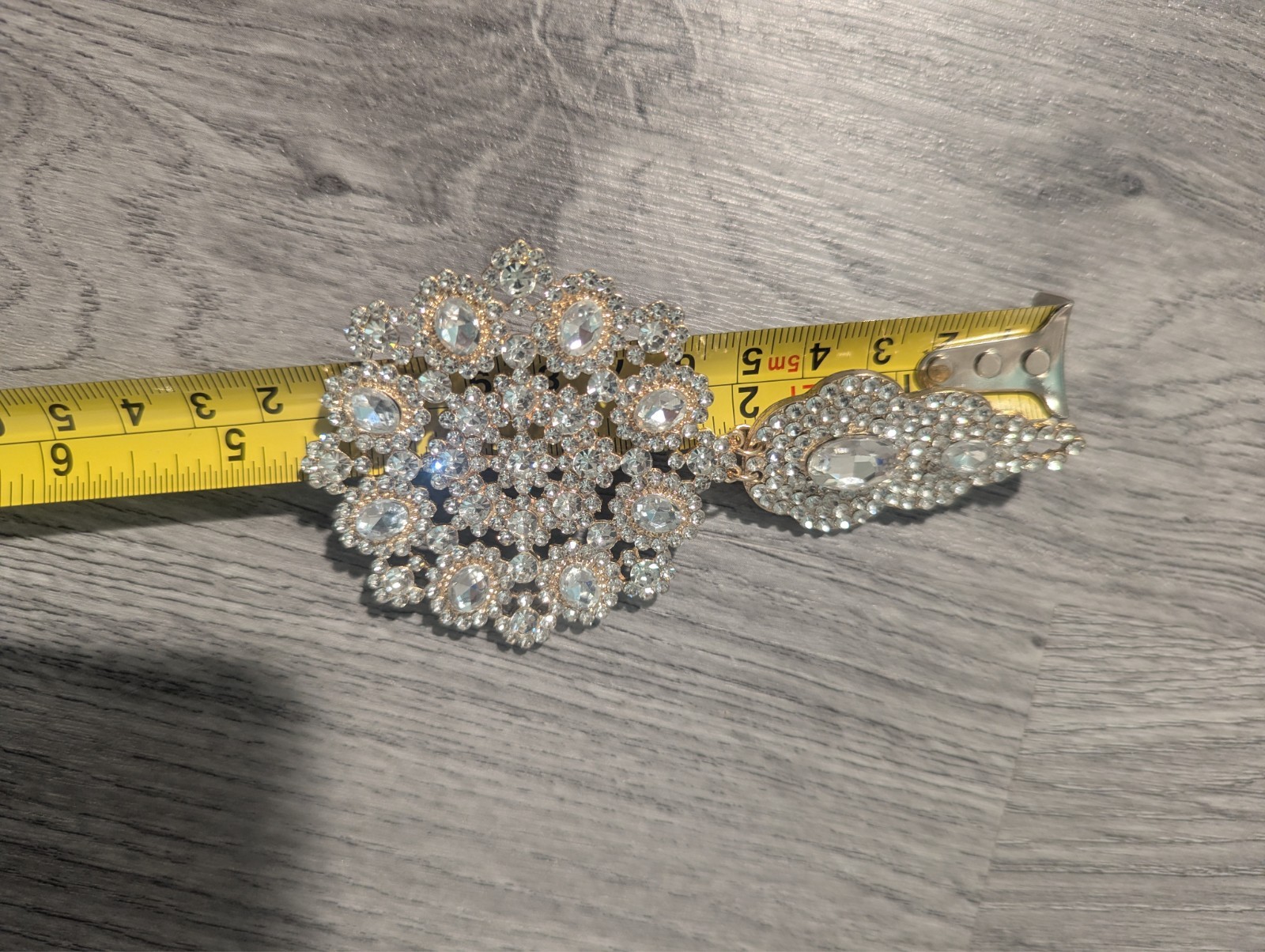Oversized Rhinestone Crystal Chandelier Earrings Clear 4.5 inch Dangle Pageant