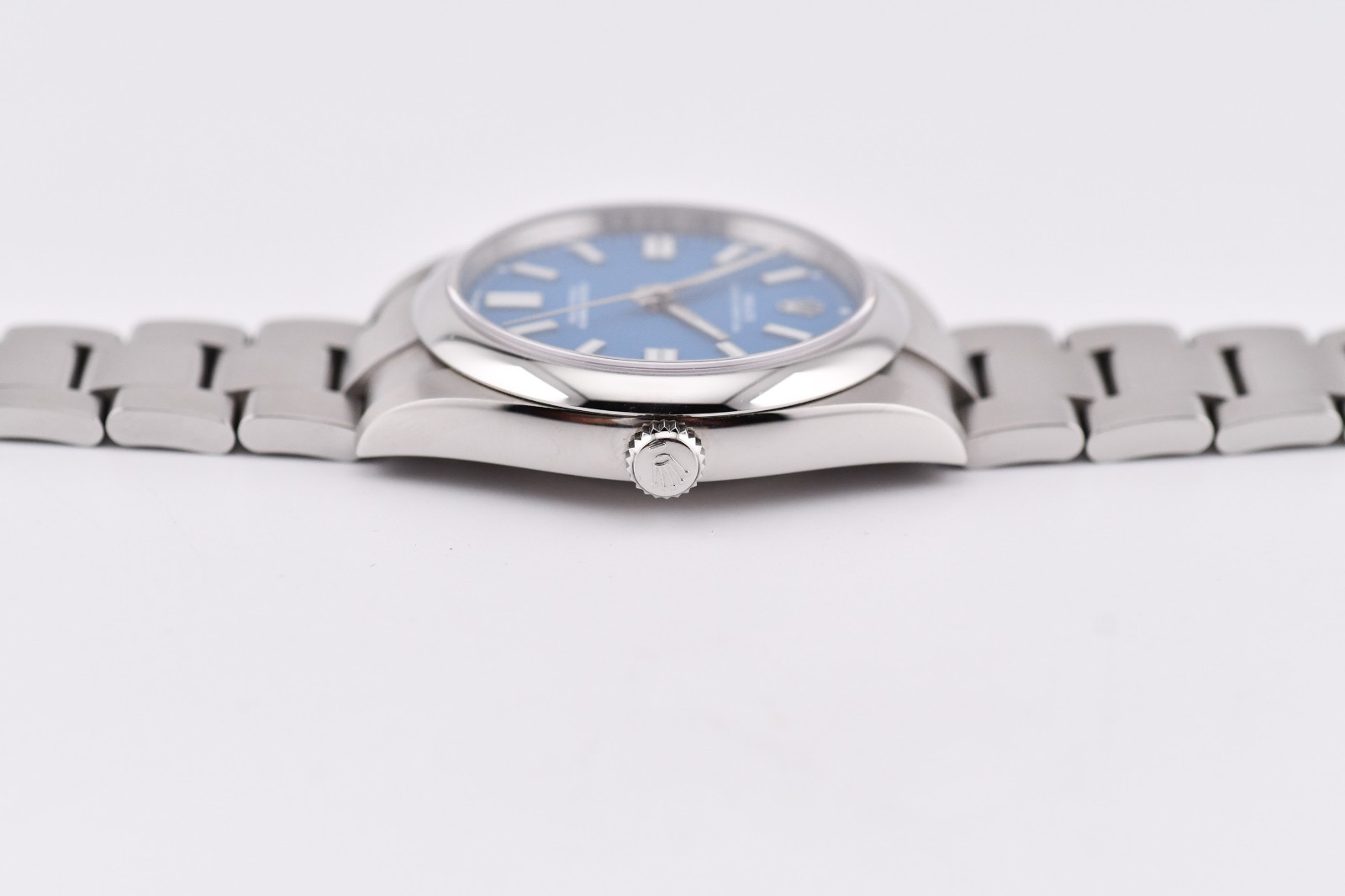 Rolex Oyster Perpetual 41mm Ref. 124300 Custom Blue Dial Box and Paper