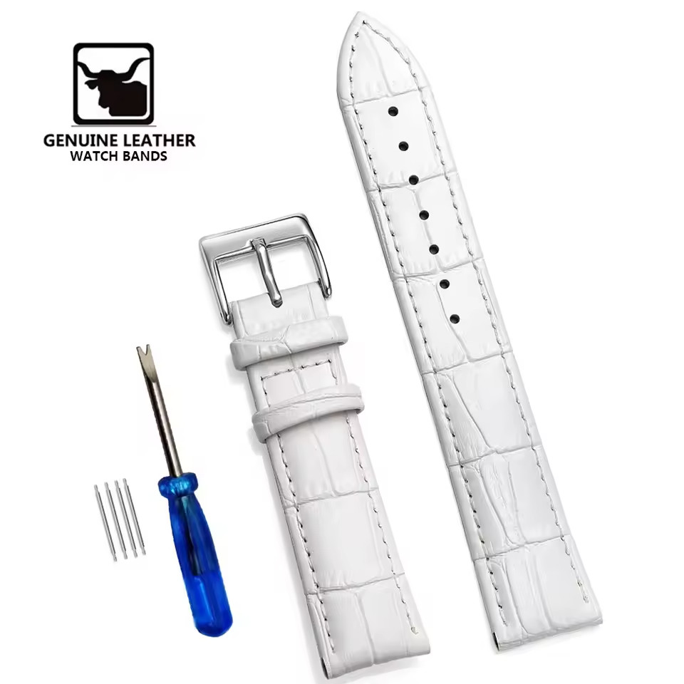 Premium Genuine Leather Watch Band Strap 12-24mm Replacement Wristband + Tool