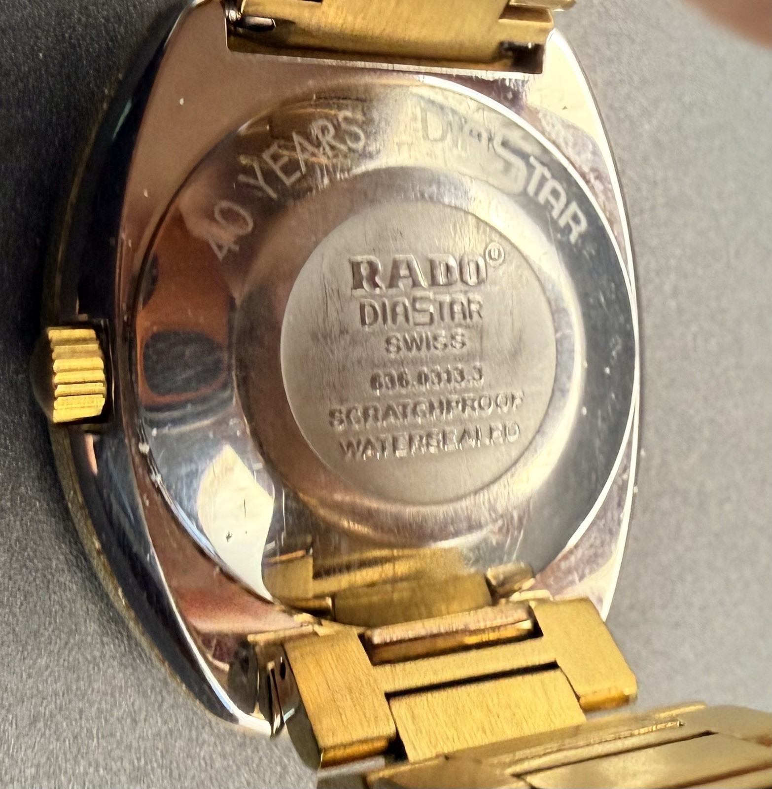 Rado DiaStar 40 Years Anniversary Swiss Watch Gold Tone Ref. 636.0313.3