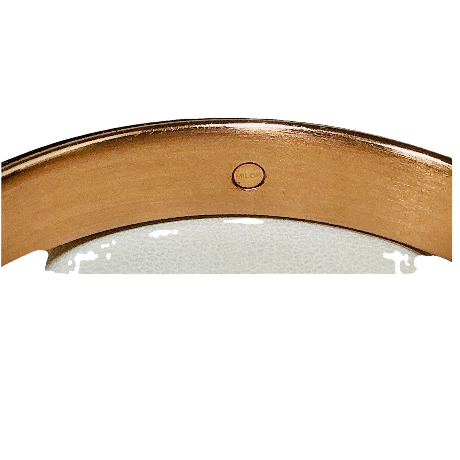 14K Rose Gold Resin Core Bangle Bracelet Vintage Milor Italy 18g Minimalist