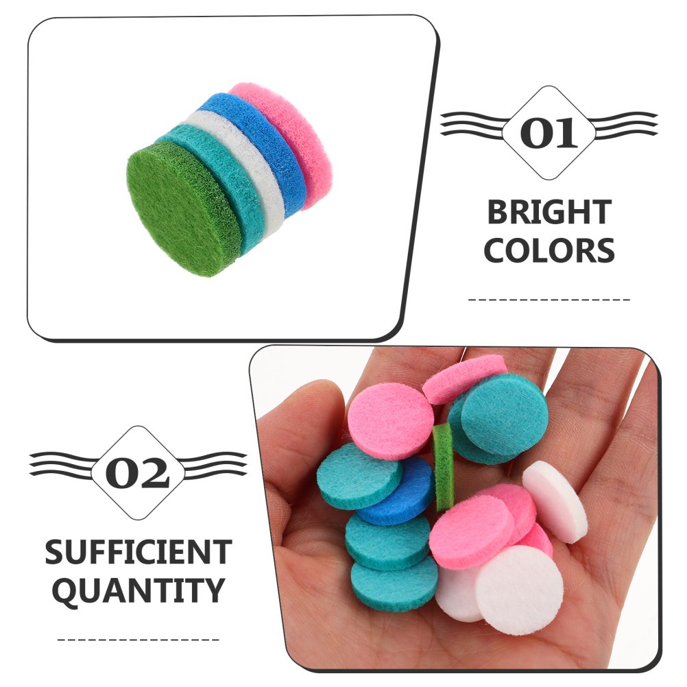 250 Pcs Aromatherapy Replacement Cotton Pads Necklace Refill Diffuser Refills