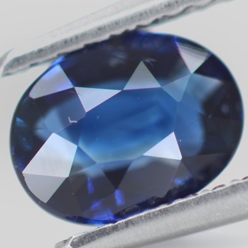 UNheated 1.18ct 6.9×5.1mm Oval-Cut Natural Blue Sapphire