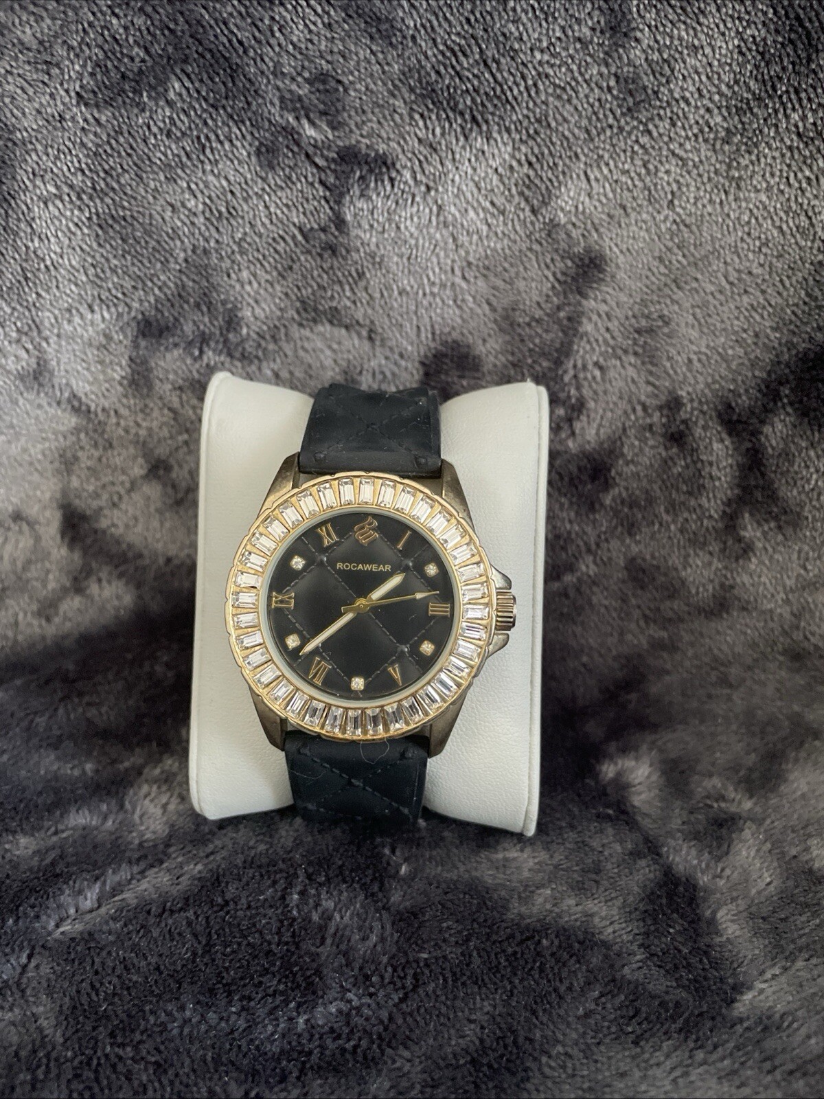 Women’s Rocawear Watch Crystal Accent Gel Band New battery Vintage