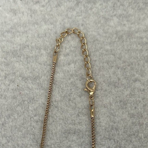 Hello Kitty Sanrio Inspired Gold Tone Necklace Chain Sun Hat 11″ Drop Adjustable