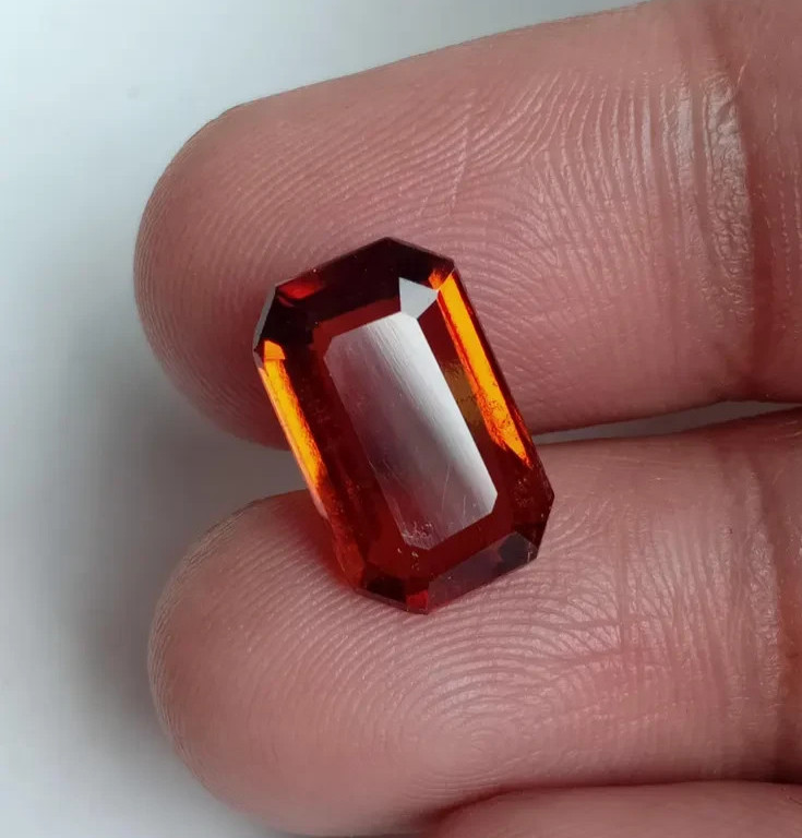 5.85 Ct Natural Unheated Orange Huge Octagon Shape Hessonite Garnet Loose Gem