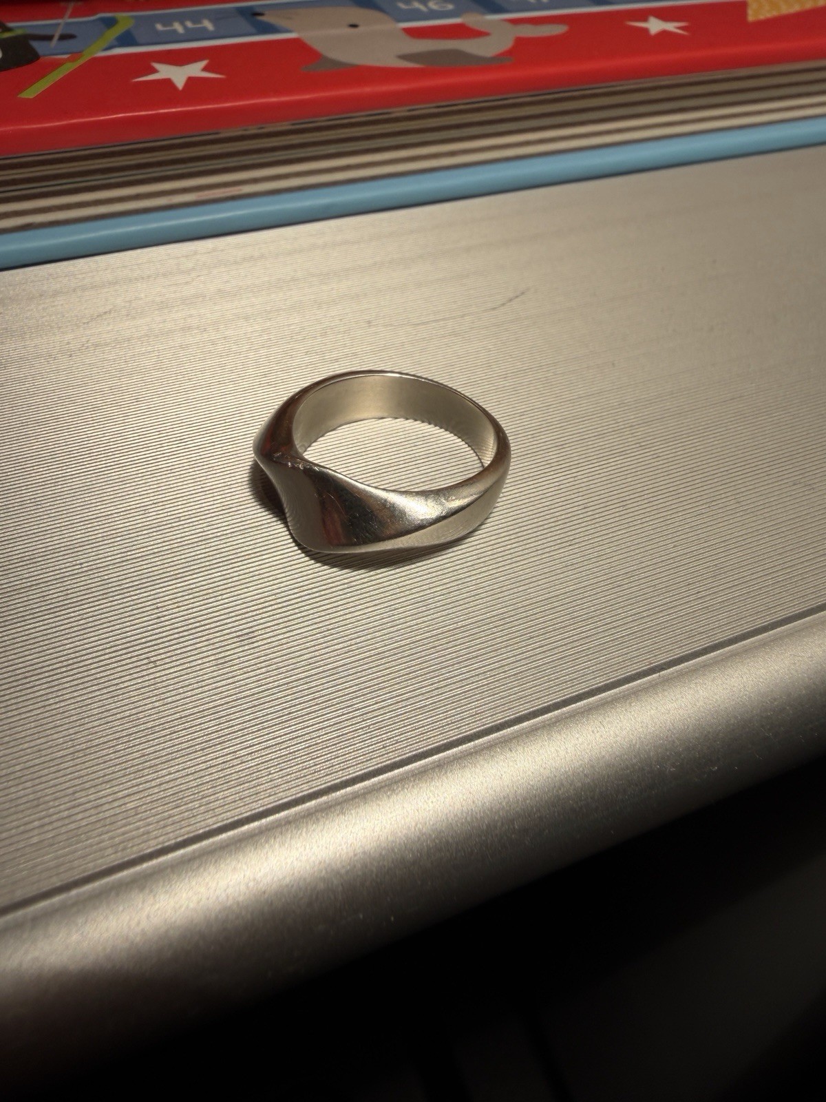Unique Georg Jensen Modernist VINTAGE size 7.5 Silver 925 Ring 8g
