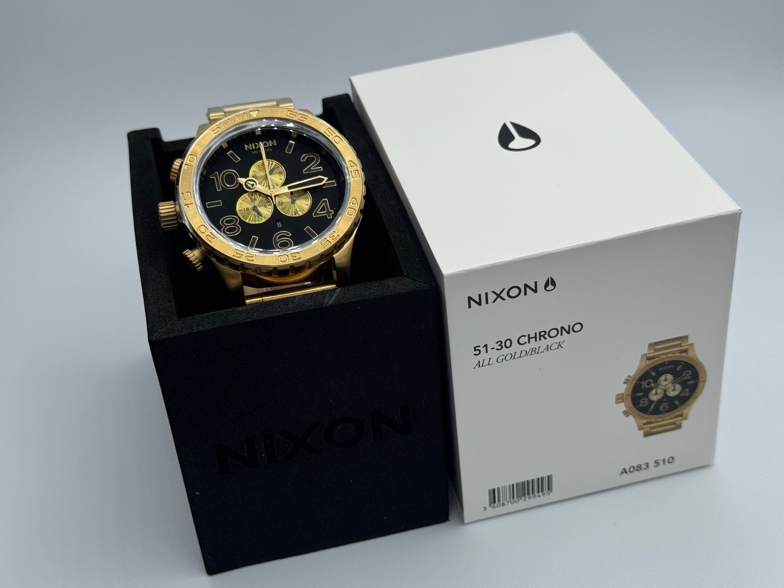NIXON 51-30 Chrono – All Gold Black Chronograph Men’s Watch A083-510