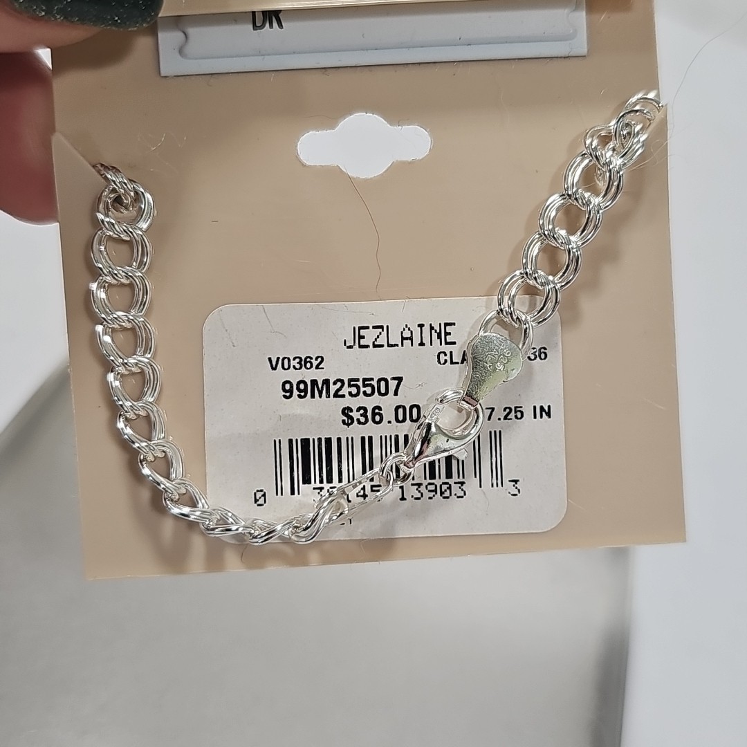 925 Sterling Silver Madison Studios Charm Bracelet 7″ And Picture Frame Charm