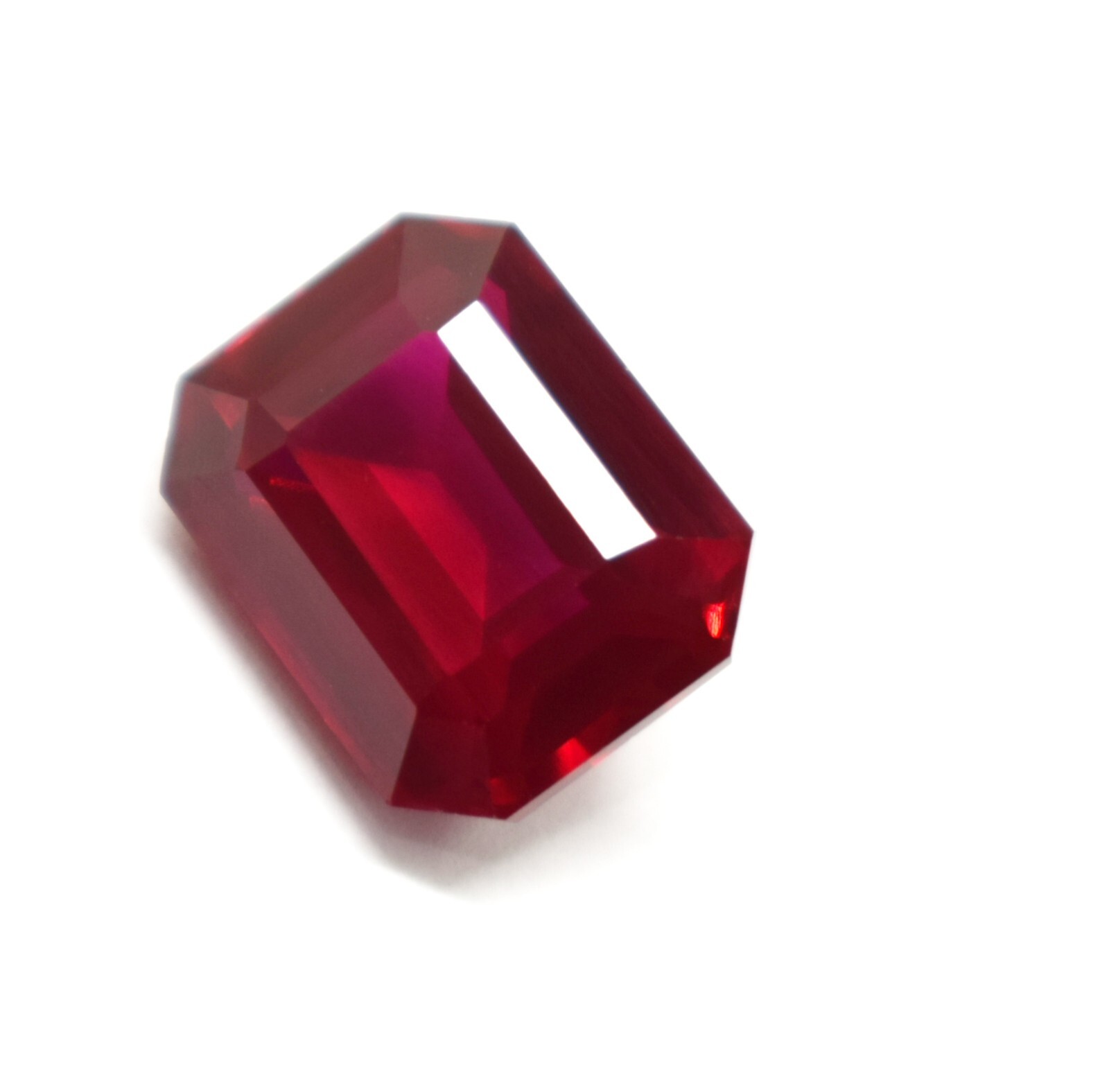 Myanmar’s 9.50Ct Red Ruby Natural Beautiful Emerald Cut Certified Loose Gemstone