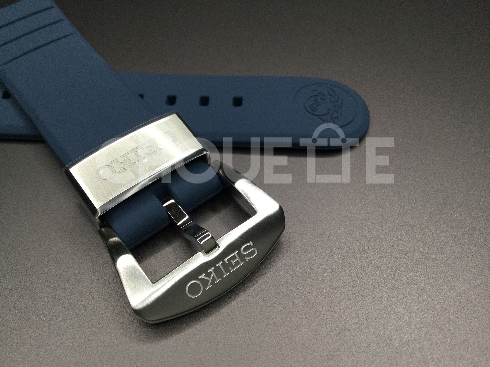 OEM Seiko King Turtle SRPF77 Dark Manta 22mm Blue Silicone Rubber Watch Strap