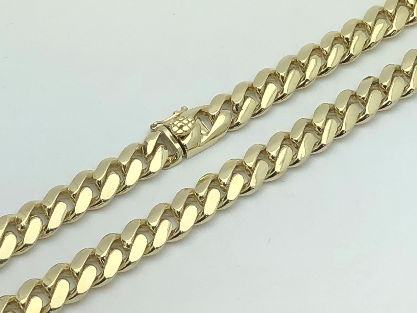 Men’s 10k Yellow Gold Solid Heavy Miami Cuban Link Chain Necklace 22″ 10mm 143g