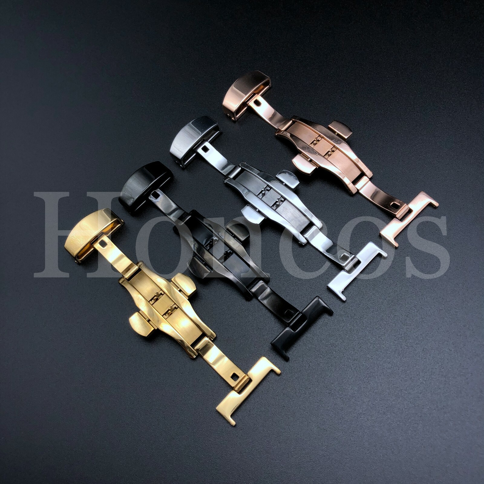 16 MM Steel Deployment Butterfly Clasp Buckle Fits For Bulova Watch Band Strap