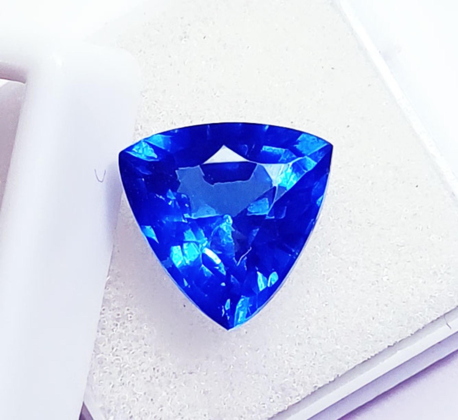 Natural Blue Sapphire Trillion Cut 9.45+ Ct Certified Loose Gemstone ~ Free Gift