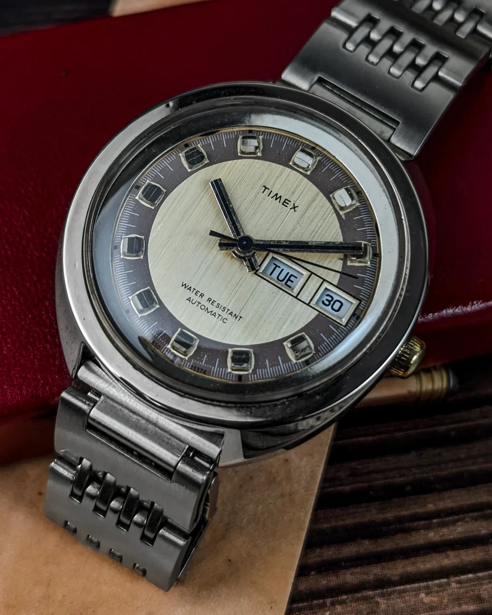 Vintage Timex Automatic Day-Date – 46850 – “Bullseye” Dial – 1978 US