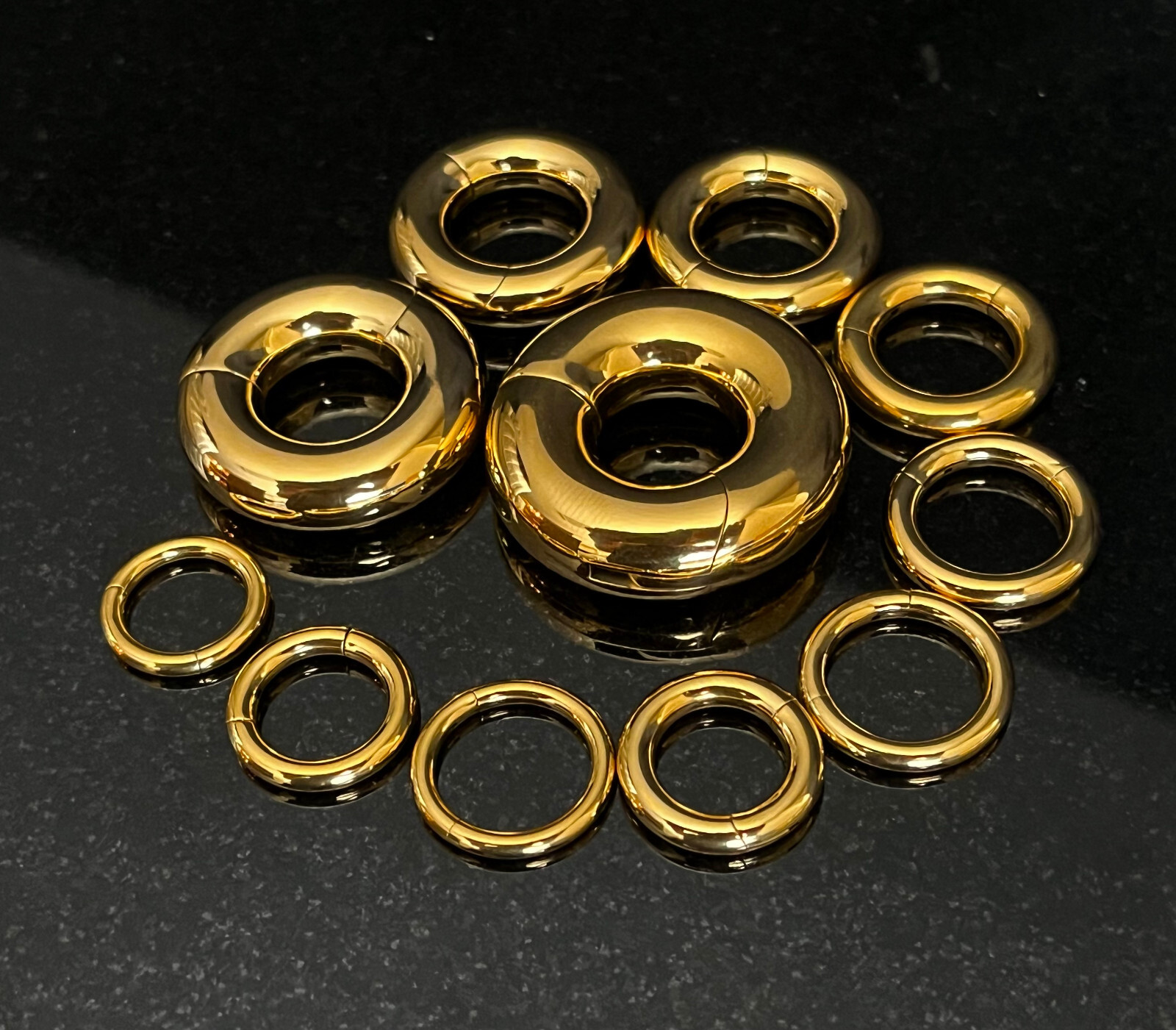 1pc Large Gauge Hinged Segment Ring IMPLANT GRADE TITANIUM Septum Cartilage Hoop