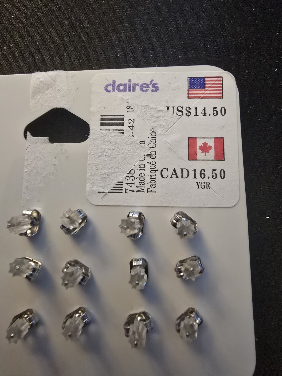 Claire’s Sensitive Solutions Dessert Summer theme Stud Earrings, 9 Pairs, New