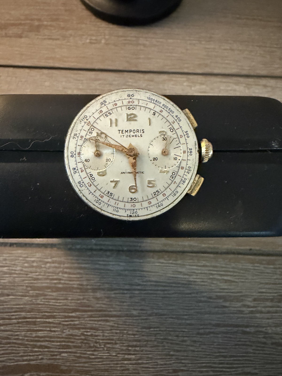 vintage watch chronograf.[swiss] work