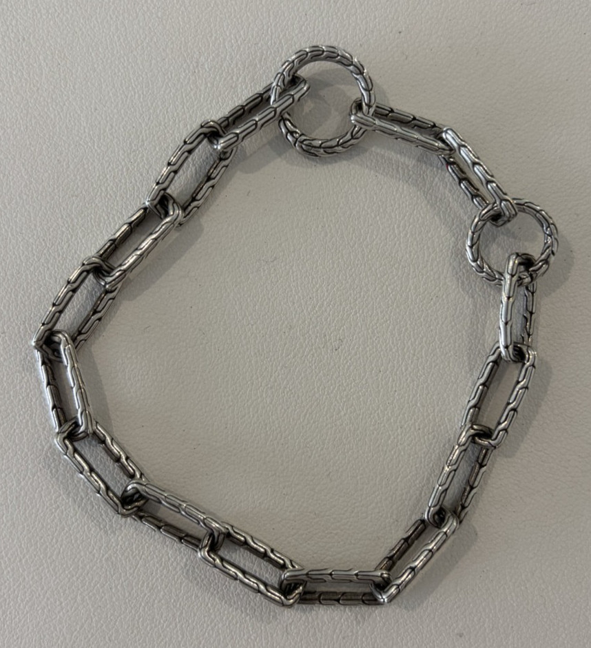 John Hardy amulet keyring bracelet silver size 7.25 (8in long)