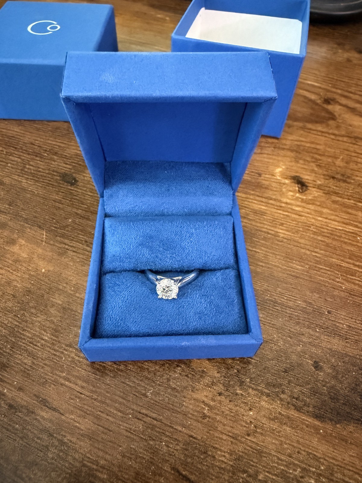 Clean Origin 1.06 CT Lab Created Diamond Engagement Ring 14K White Gold Size 5