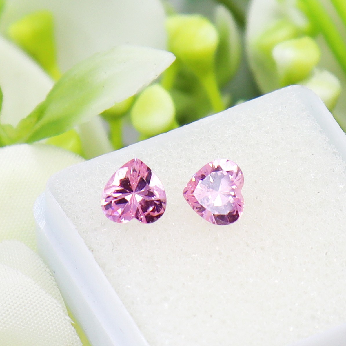 Natural SAPPHIRE Pink Lot Of 2 Pcs Heart Shape CERTIFIED Loose Gemstone 7.75 Ct