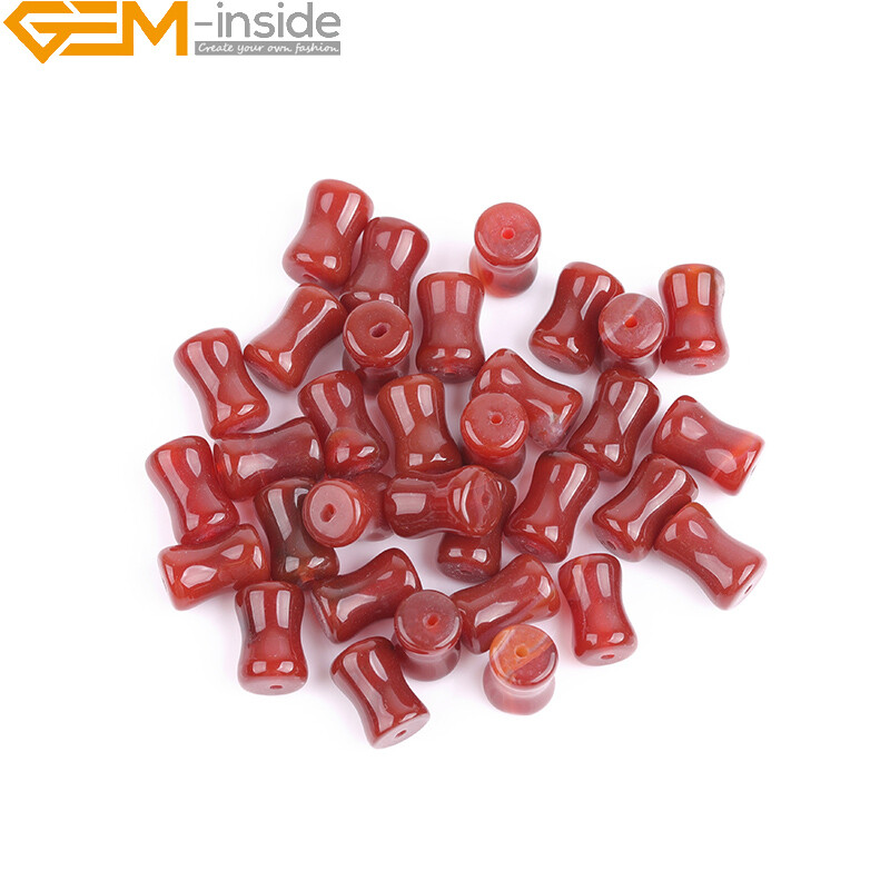Natural Gemstone Bamboo Bone Assorted Loose Beads For Jewelry Making 15″ 30Pcs