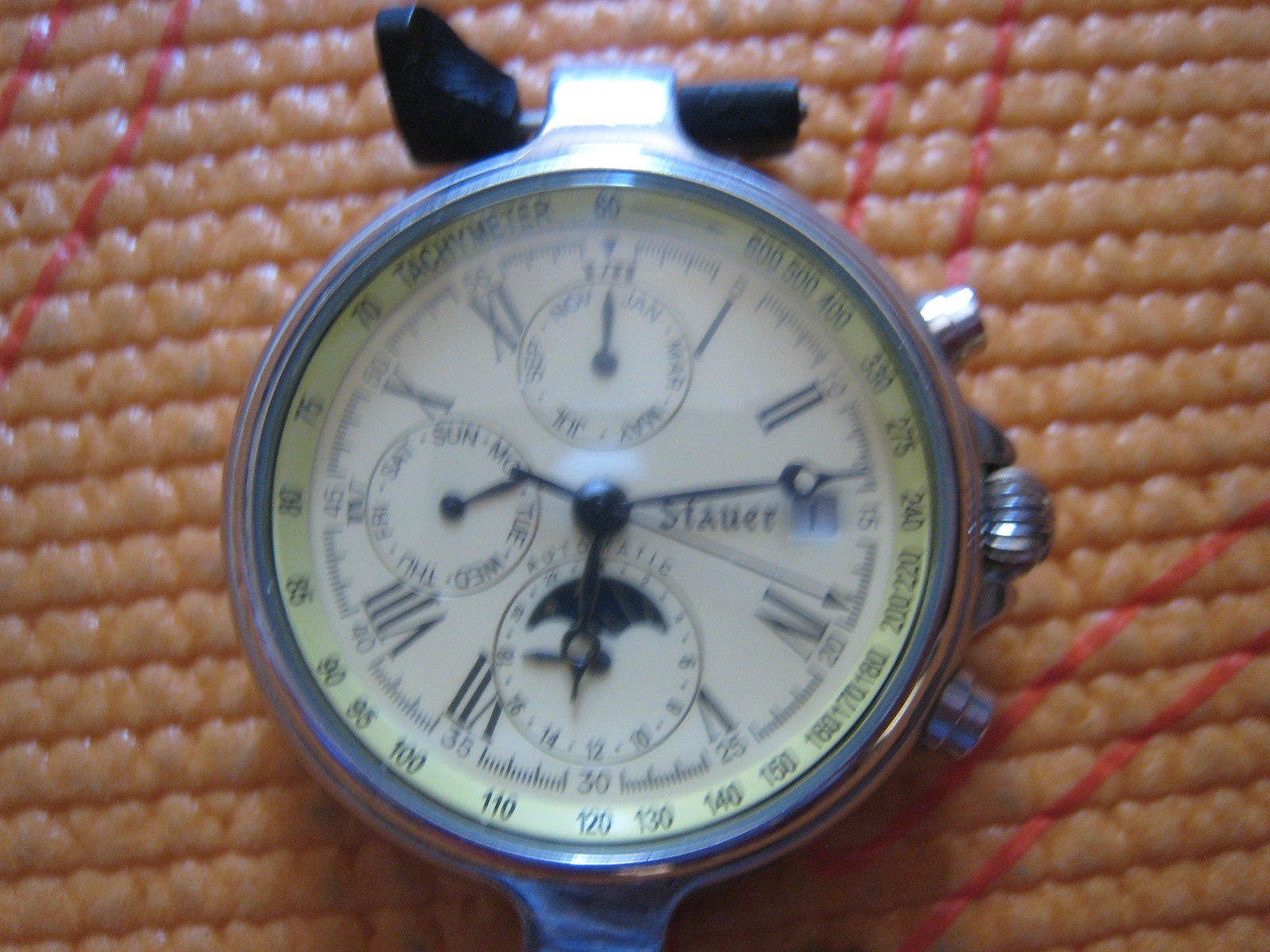 VINTAGE MEN’S STAUER MOON PHASE AUTOMATIC WRISTWATCH