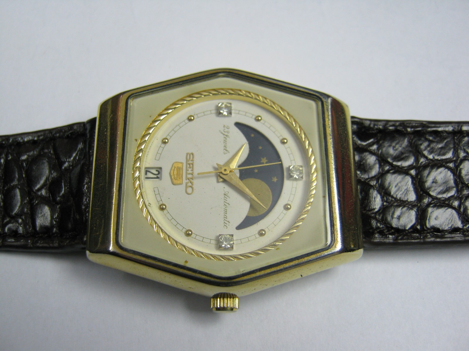 Vintage SEIKO MOON PHASE 6347-6000 Automatic Date Function Properly
