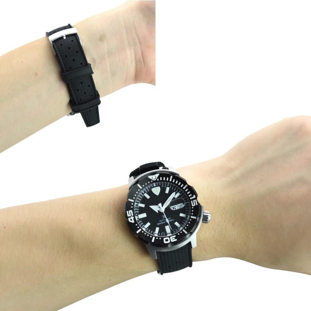 Premium FKM Rubber Watch Strap 20mm 22mm Quick Release Tropical Watch Band