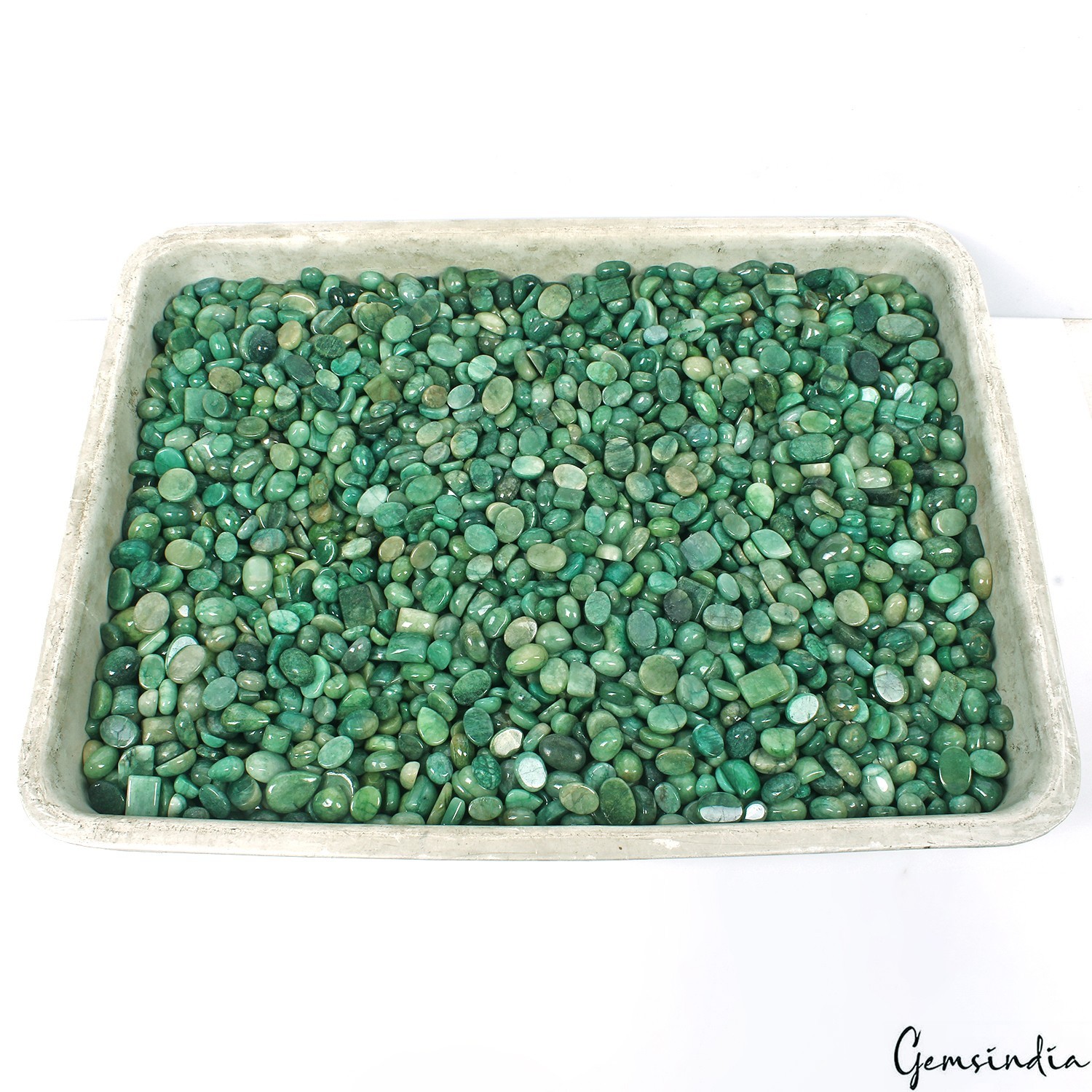 5000 Ct Natural Brazilian Green Emerald Mix Shape Cab Loose Wholesale Gem Lot-NW