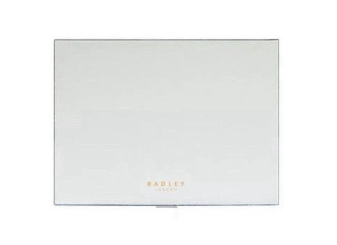 Radley London Jewelry Box White Coated Fabric/Faux Leather Magnetic Closure