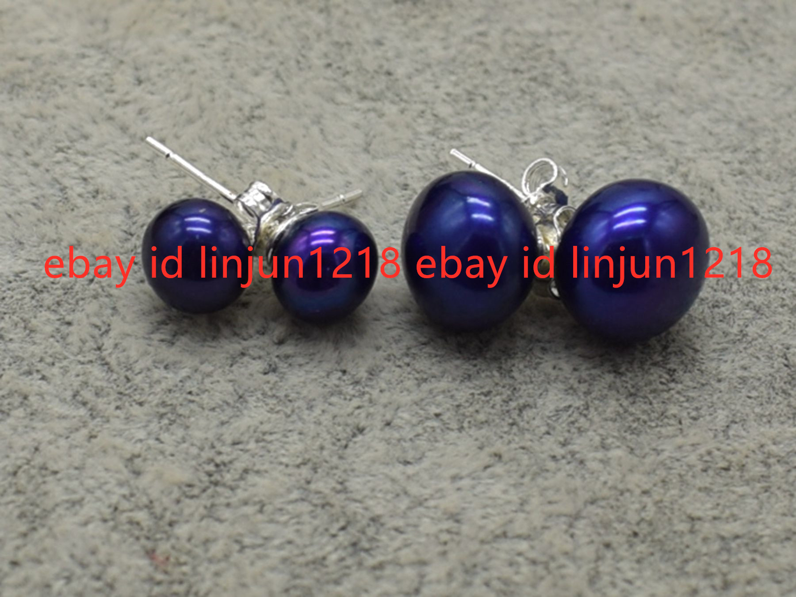 Wholesale Natural Black White Pink Pearl 925 Sterling Silver Stud Earrings