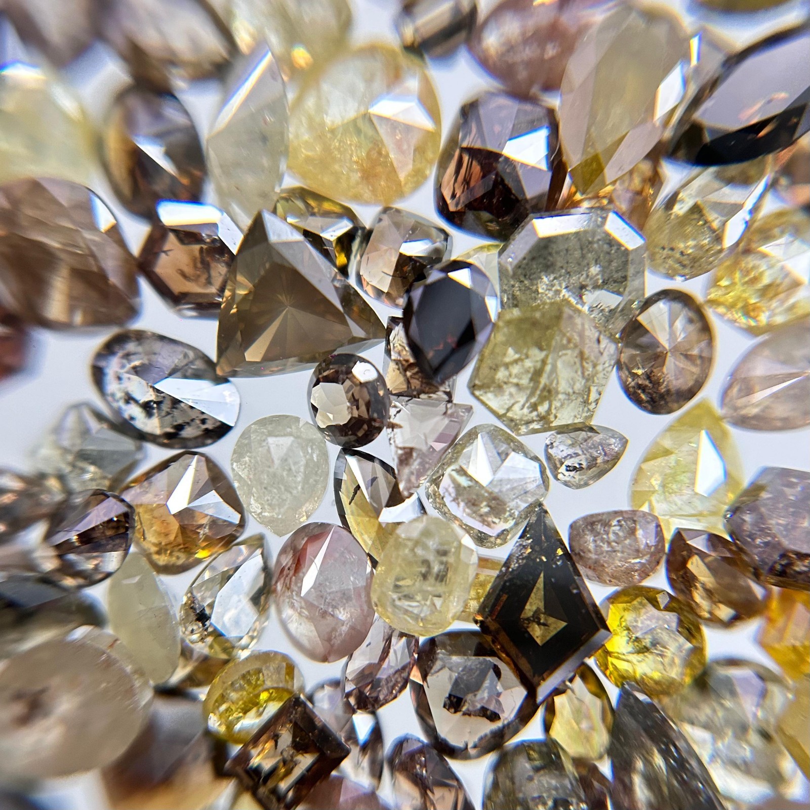 3CT+ (15 to 20 pcs) Natural Multi Color fancy shape diamond loose real mix shape