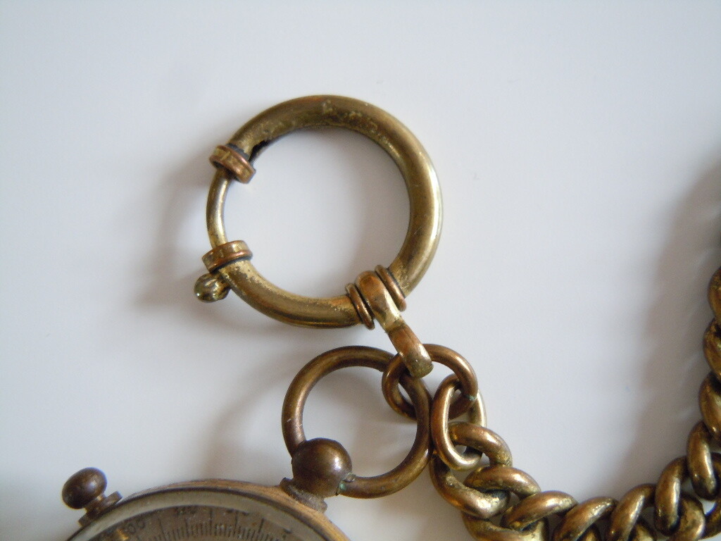 Watch Chain Pocket Compass Pendant 42.0 G/25.5 Cm