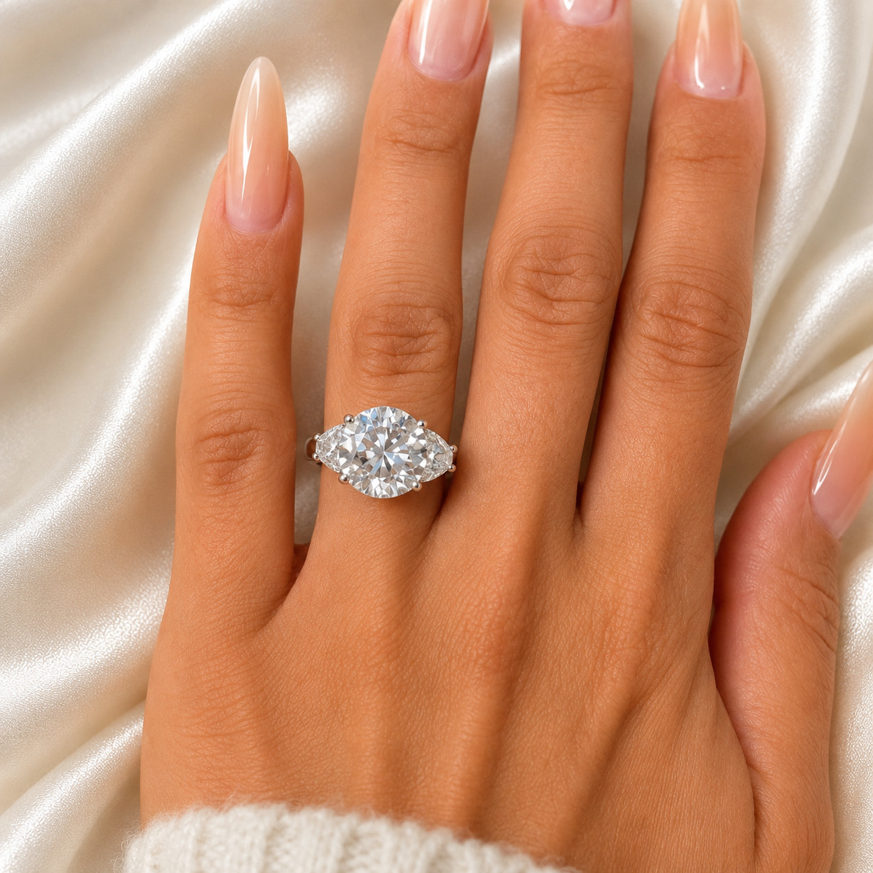 950 Platinum IGI Certified Lab Created Diamond Engagement Ring 8.00 Ct Round Cut