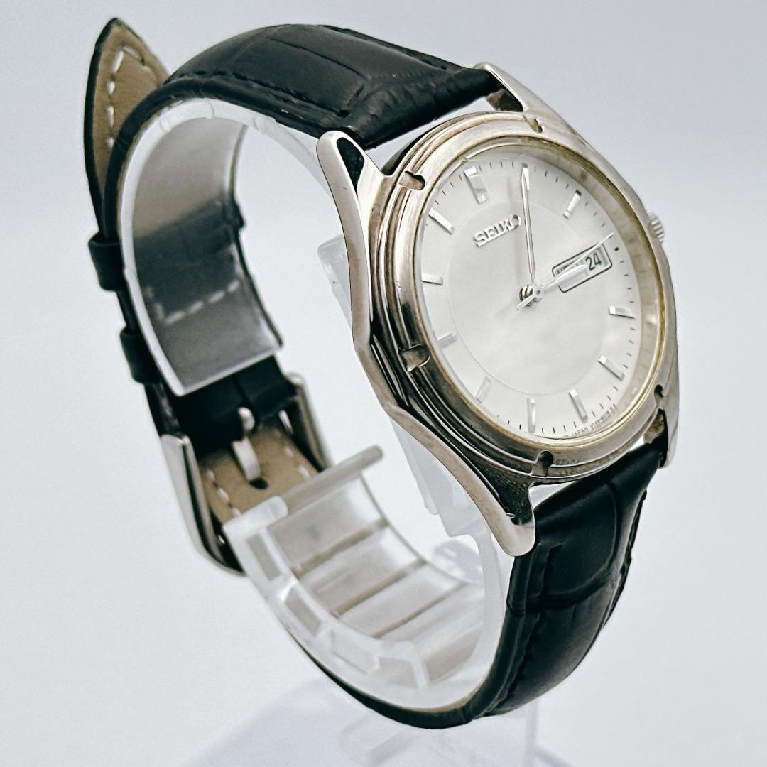 [Working/Battery/Strap Replacement] SEIKO Men’s Watch Day-Date Silver