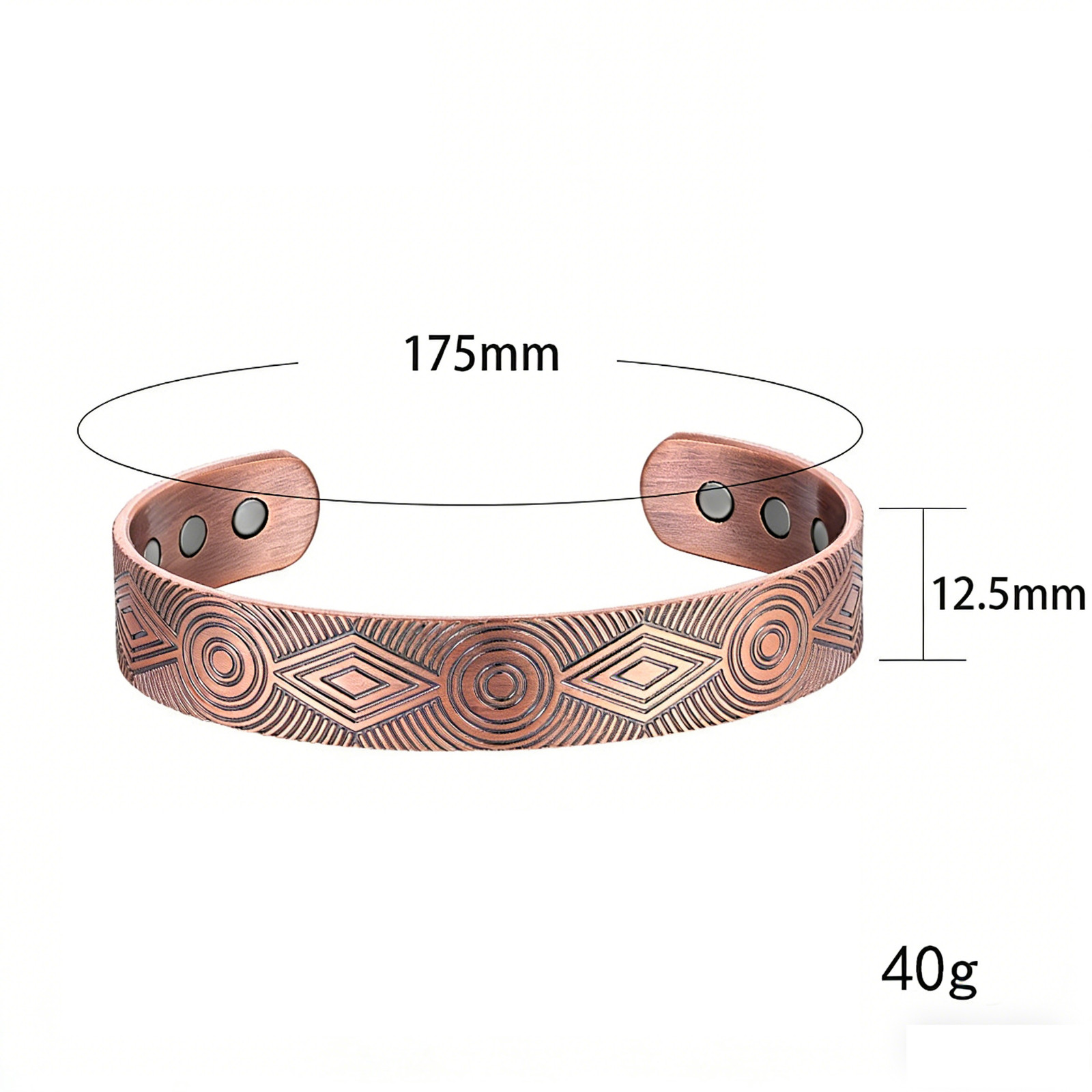 99% Solid Pure Copper Magnetic Bracelet Arthritis Pain Men Women Cuff Jewelry