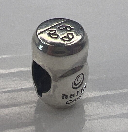 NEW HALIA 925 Sterling Silver Bead Charm Cafe Coffee Tea Cup Recycle Symbol