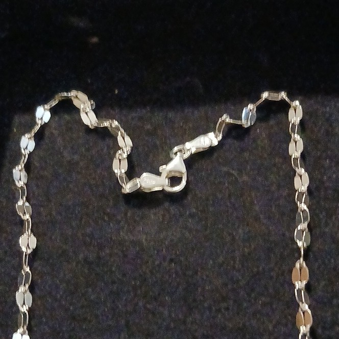 10″ 925 Sterling Silver Mariner Link Chain Anklet Lobster Clasp Signed No Stone