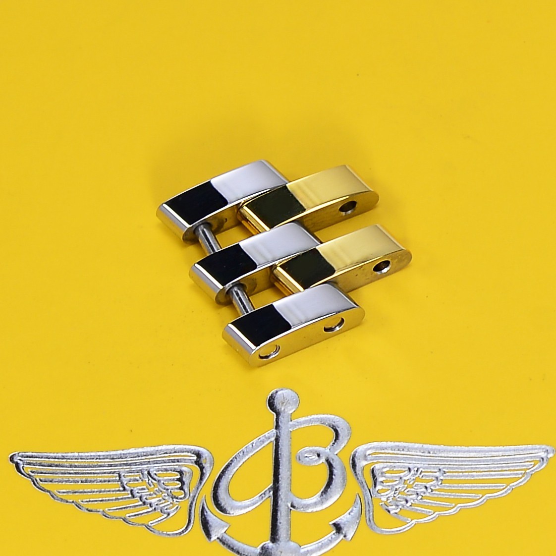 100% AUTHENTIC TWO TONE 18mm 18K/SS LINK FOR BREITLING CHRONOMAT B13352 B13050