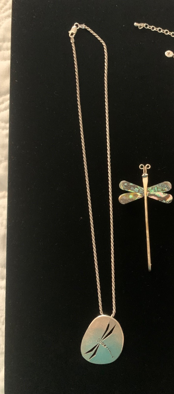 Dragonfly Jewelry – 1 Necklace and 1 Pin