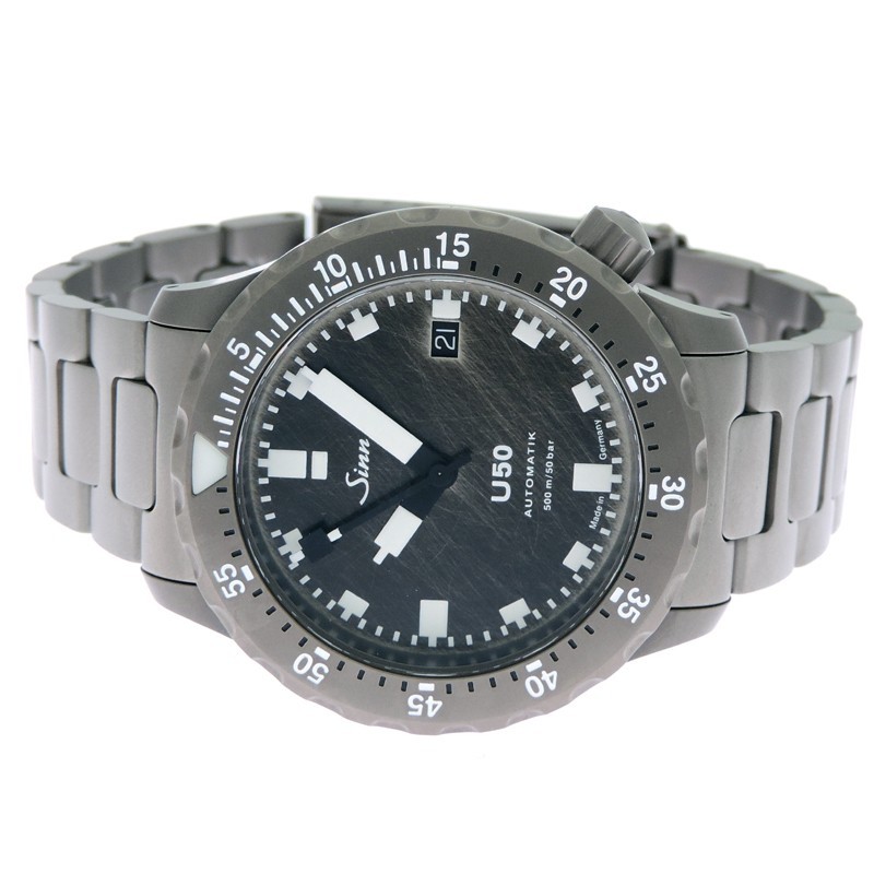 Sinn U50 DS Limited Edition Fully Tegimented on H-Link Bracelet Gray Dial 41mm