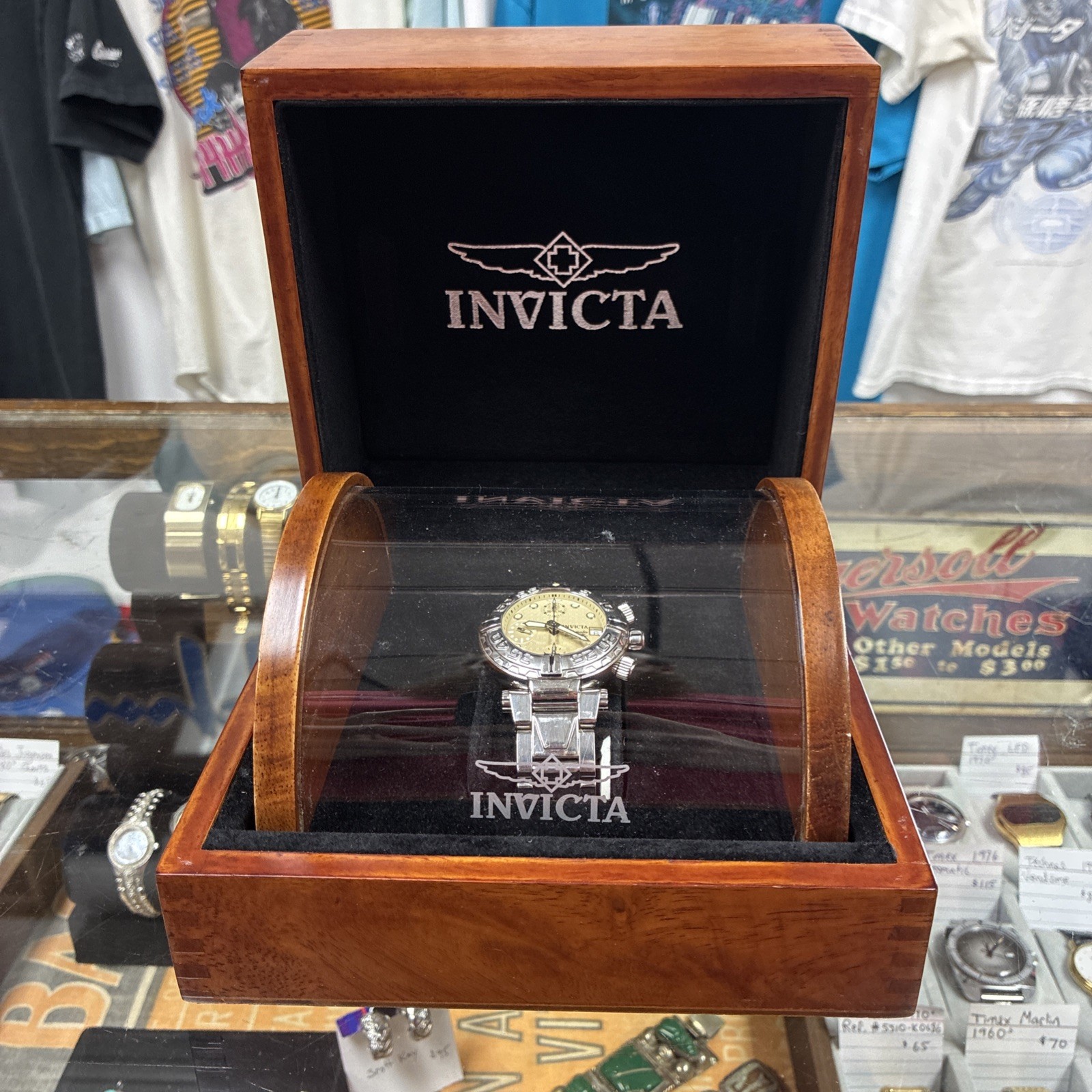 INVICTA 2087 SUBAQUA NOMA I VALJOUX 7750 AUTOMATIC CHRONOGRAPH Display Box Case