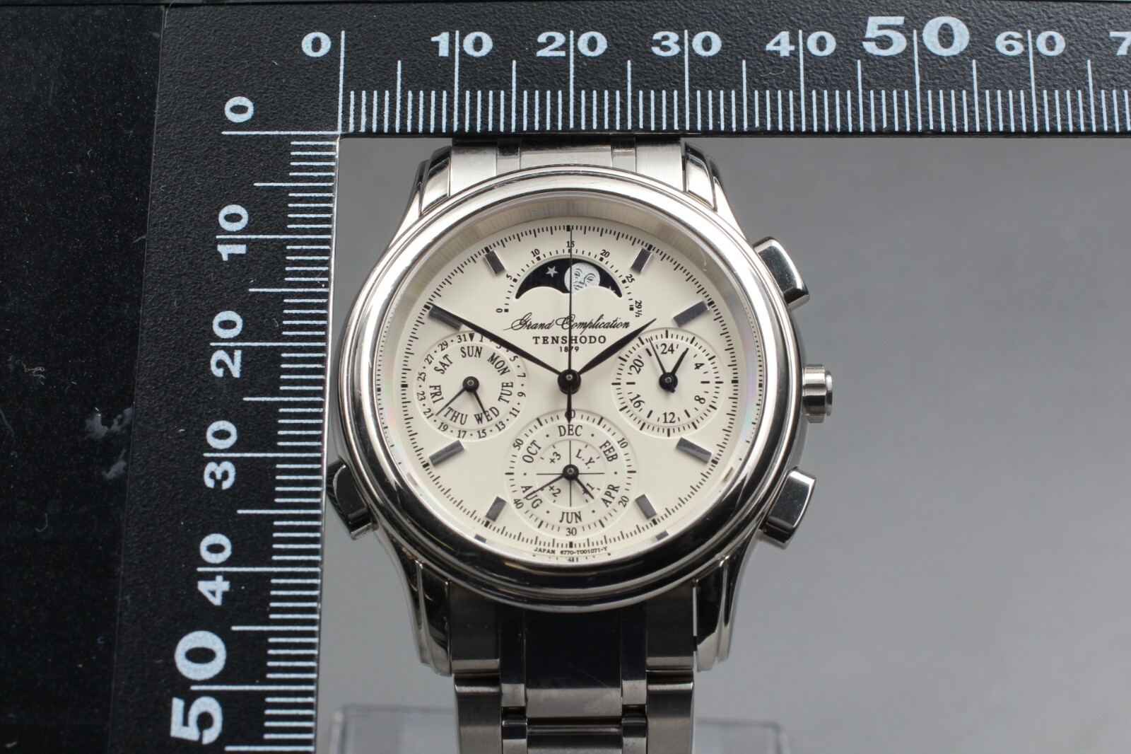 Read “Exc+5” TENSHODO Grand Complication Moon phase Mens Quartz Watch From Japan
