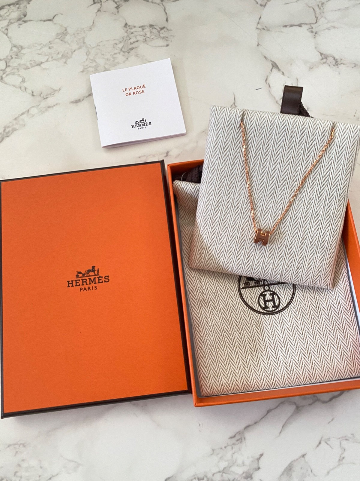 New Authentic Hermes Mini Pop H Pendant Necklace Accessory Jewellery Jewelry