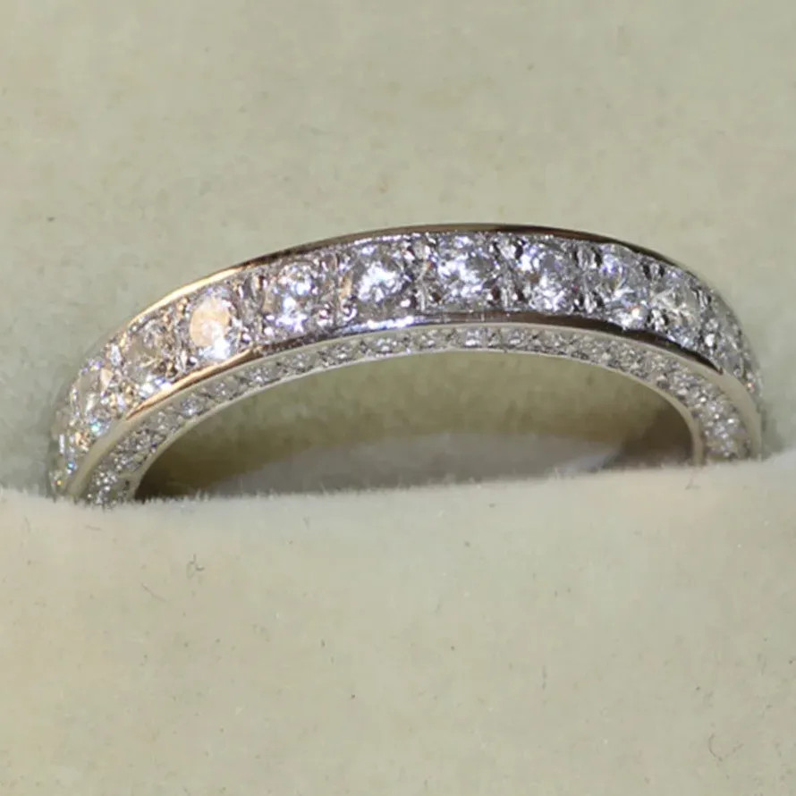 Women’s Zinc Alloy Wedding Party Ring Dazzling Cubic Zircon Anniversary Gift